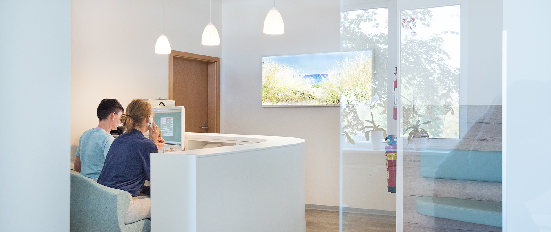 Empfangsbereich der Frauenarztpraxis Dres. Wilkens - Krautschick-Wilkens