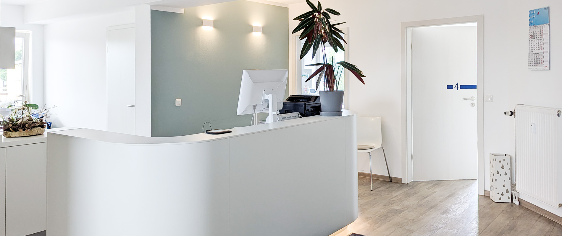 Empfangsbereich der Frauenarztpraxis Dres. Wilkens - Krautschick-Wilkens